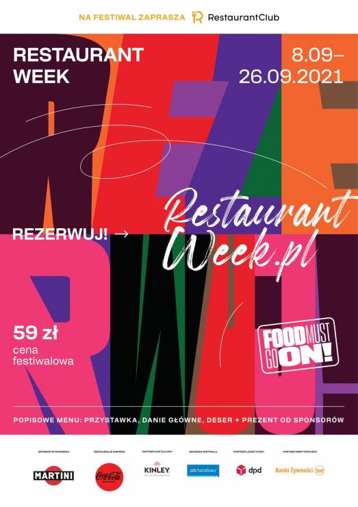 Restaurant Week Jesień 2021 - Jesienna edycja RestaurantWeek powraca z hasłem #FoodMustGoOn!